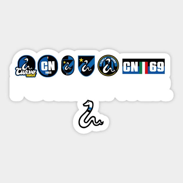 Curva north inter Sticker by lounesartdessin